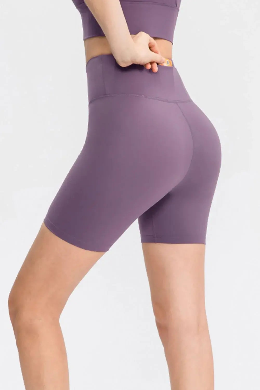 Wide Waistband Sports Shorts - Trendsi - Flyclothing LLC