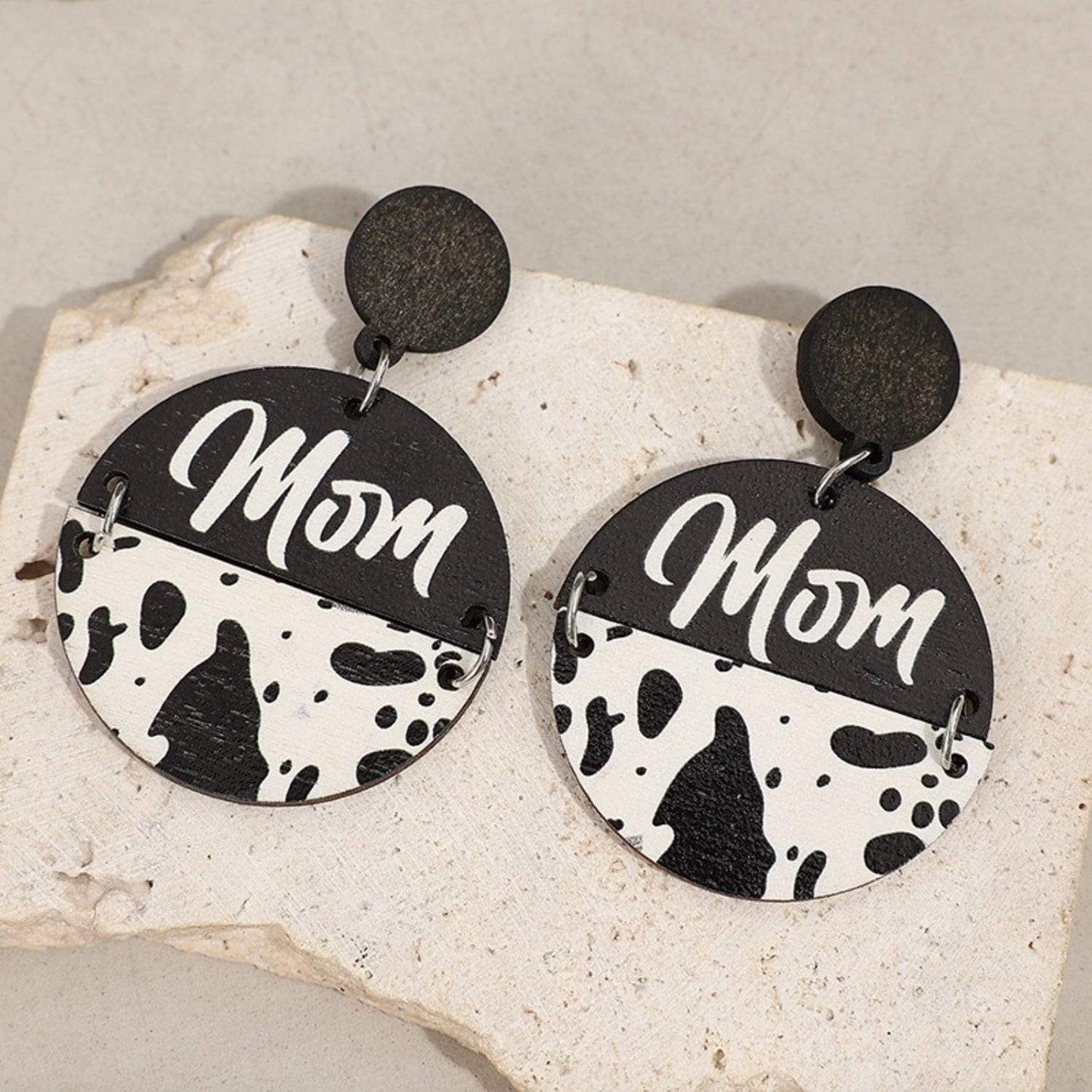 Alloy Wooden Dangle Earrings - Trendsi - Flyclothing LLC