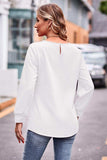 Round Neck Long Sleeve Tee - Trendsi - Flyclothing LLC