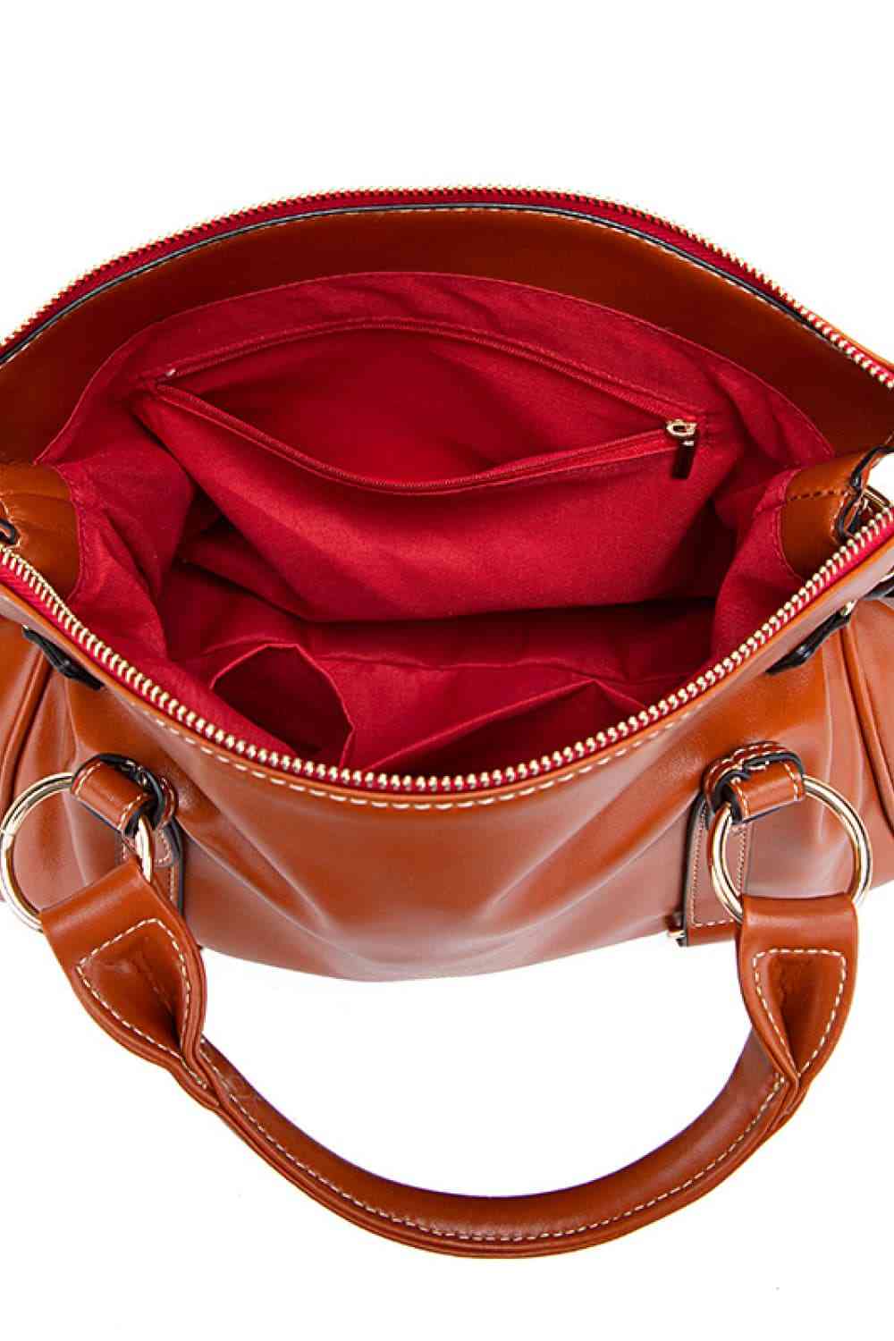 PU Leather Handbag with Tassels - Trendsi - Flyclothing LLC