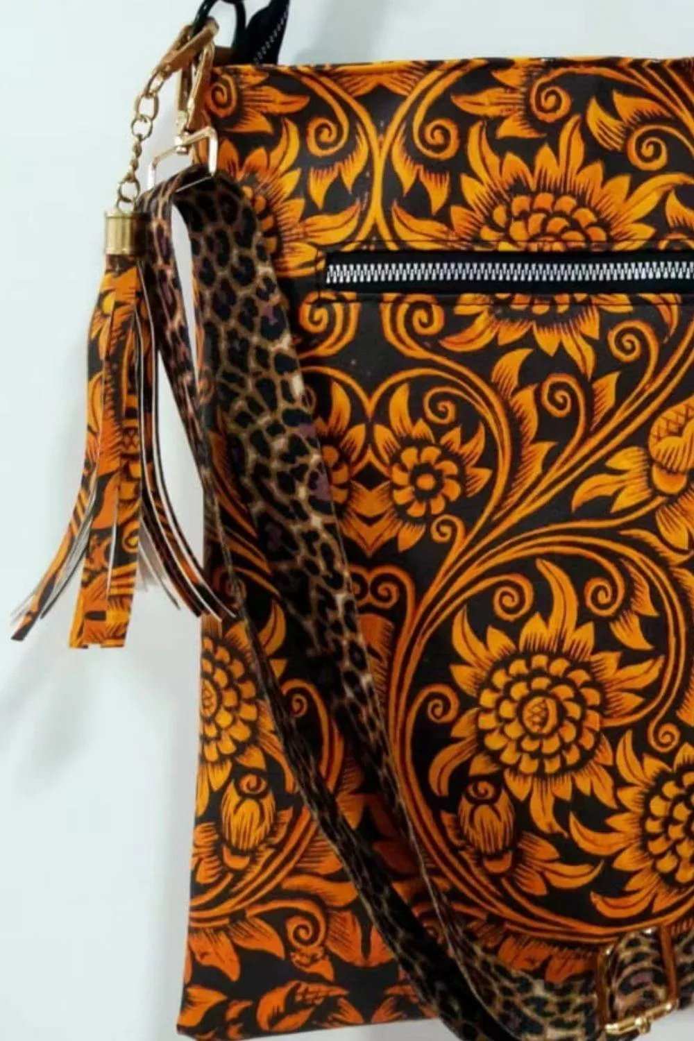 PU Leather Shoulder Bag with Tassel - Trendsi - Flyclothing LLC