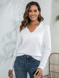 Johnny Collar Cable-Knit Long Sleeve Sweater - Trendsi - Flyclothing LLC