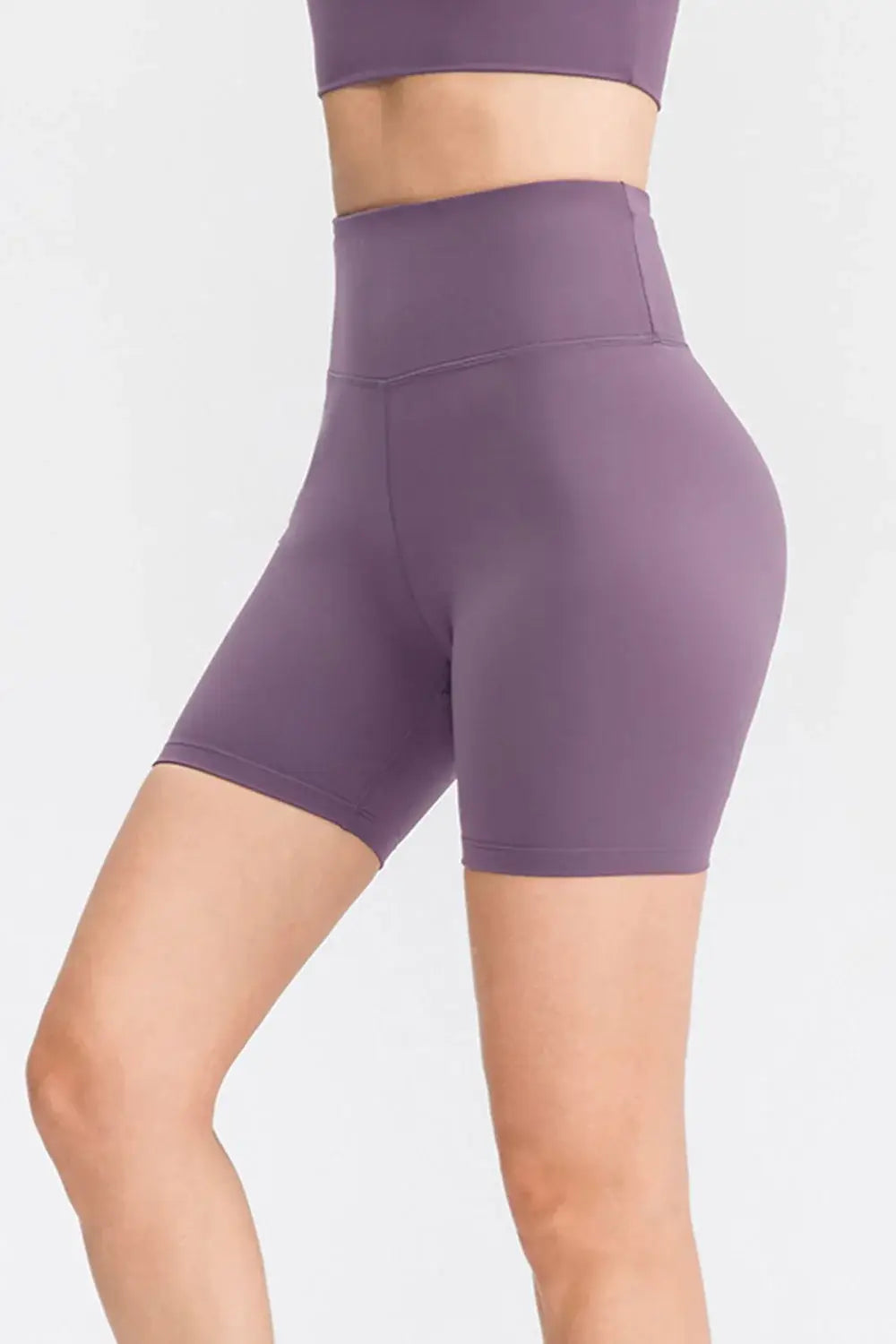 Wide Waistband Sports Shorts - Trendsi - Flyclothing LLC