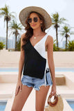 Contrast Tied Knit Tank - Trendsi - Flyclothing LLC