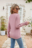 Eyelet V-Neck Smocked Flounce Sleeve Blouse - Trendsi - Flyclothing LLC