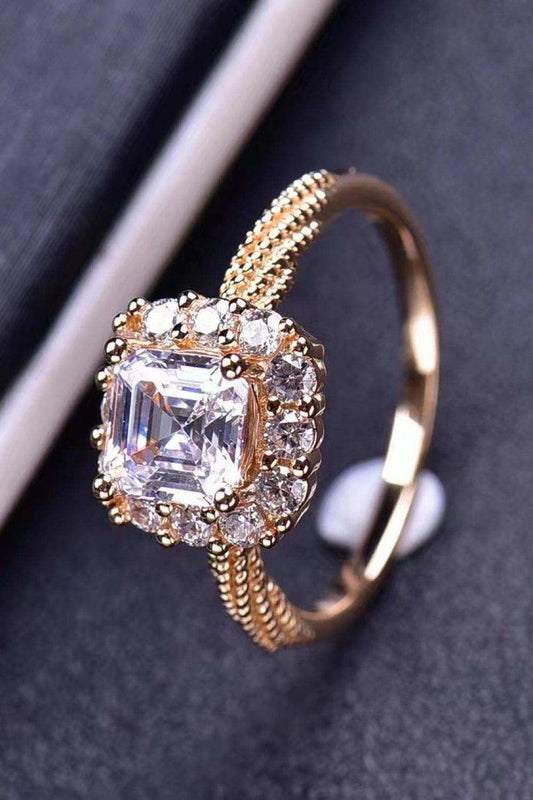 1 Carat Moissanite Twisted Ring - Trendsi - Flyclothing LLC
