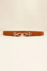 Alloy Buckle Elastic Belt - Trendsi - Flyclothing LLC