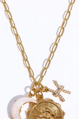 Constellation and Moon Pendant Copper Necklace - Trendsi - Flyclothing LLC