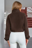 Drawstring Zip Up Dropped Shoulder Outerwear - Trendsi - Flyclothing LLC