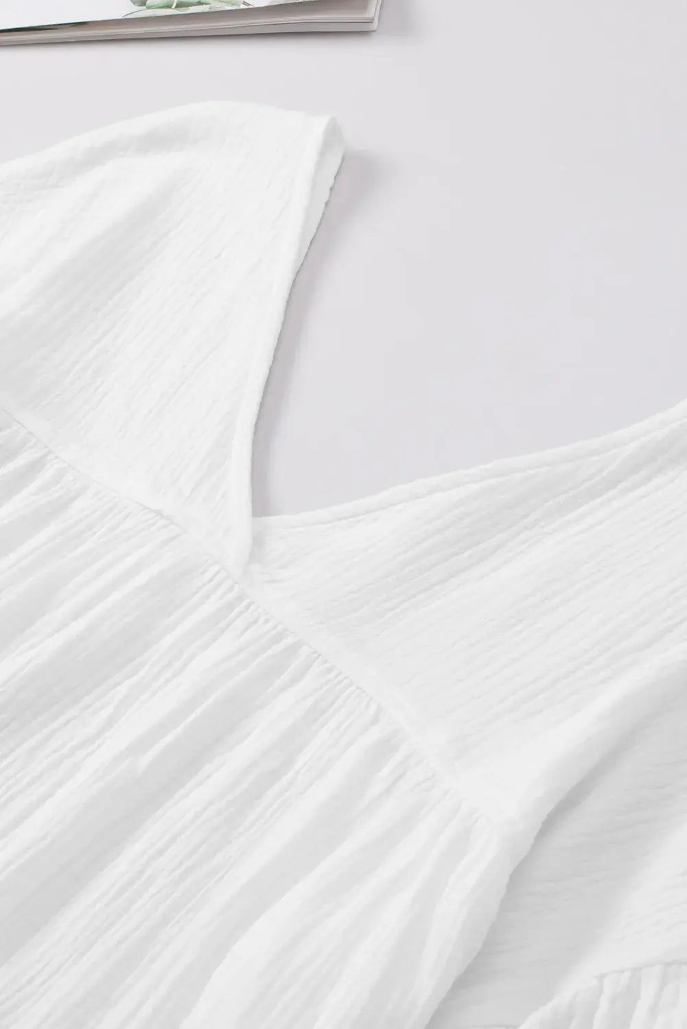 Dropped Shoulder V-Neck Blouse - Trendsi - Flyclothing LLC