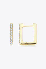 Moissanite Geometric 925 Sterling Silver Earrings - Trendsi - Flyclothing LLC