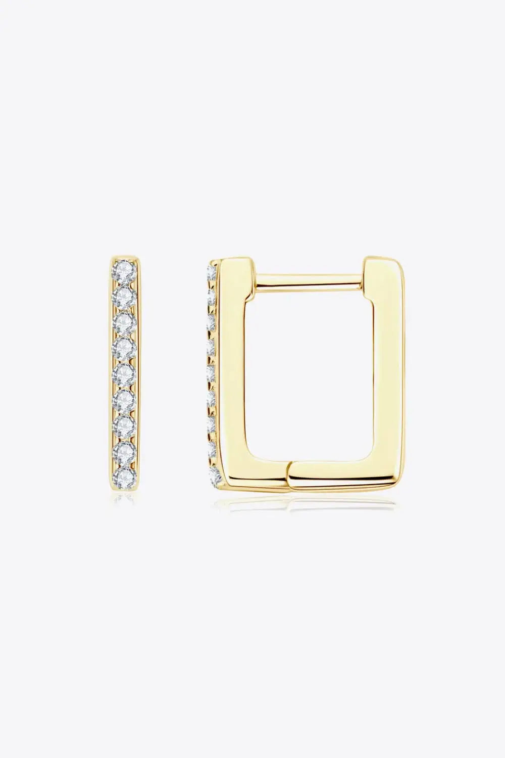Moissanite Geometric 925 Sterling Silver Earrings - Trendsi - Flyclothing LLC