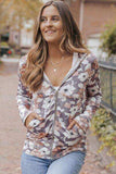 Floral Zip Up Pocketed Hoodie - Trendsi - Flyclothing LLC