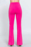 ACTIVE BASIC Waist Elastic Slim Flare Yoga Pants - Trendsi - Flyclothing LLC