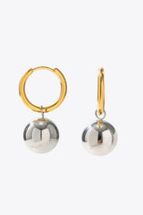 18K Gold-Plated Copper Ball Drop Earrings - Trendsi - Flyclothing LLC