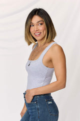 Zenana Square Neck Wide Strap Cropped Cami - Trendsi - Flyclothing LLC