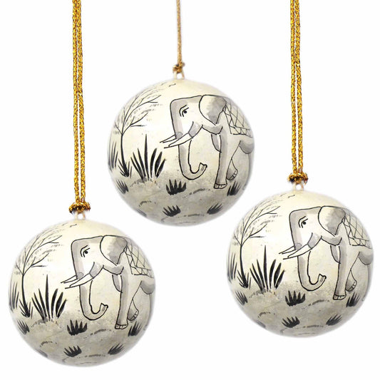 Handpainted Ornament Elephant - Pack of 3 - Asha Handicrafts