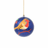 Handpainted Fox & Bird Ornaments, Set of 2 - Asha Handicrafts - Flyclothing LLC