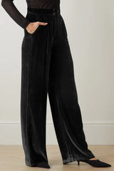 Loose Fit High Waist Long Pants with Pockets - Trendsi - Flyclothing LLC