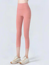 Wide Waistband Cropped Sports Leggings - Trendsi - Flyclothing LLC