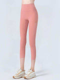 Wide Waistband Cropped Sports Leggings - Trendsi - Flyclothing LLC