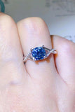 1 Carat Moissanite Crisscross 925 Sterling Silver Ring - Trendsi