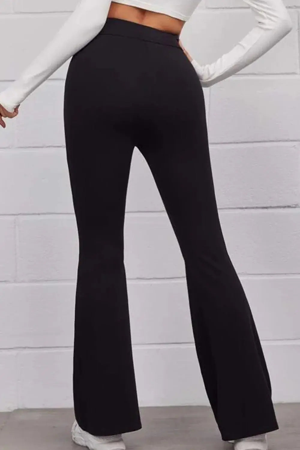 Pull On Flared Pants - Trendsi - Flyclothing LLC