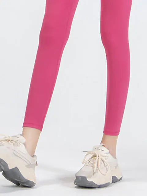Wide Waistband Sports Leggings - Trendsi - Flyclothing LLC