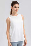 Round Neck Wide strap Active Tank - Trendsi - Flyclothing LLC