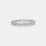 24 Carat Moissanite 925 Sterling Silver Heart Bracelet - Trendsi