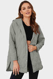 Snap Down Hooded Slit Winter Coat - Trendsi - Flyclothing LLC
