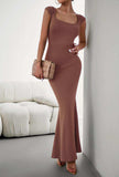 Cap Sleeve Scoop Neck Maxi Dress - Trendsi - Flyclothing LLC