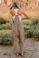 Double Take V-Neck Sleeveless Jumpsuit with Pocket - Trendsi - Flyclothing LLC