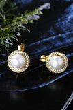 Moissanite Pearl 925 Sterling Silver Earrings - Trendsi - Flyclothing LLC