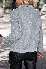 LOS ANGELES CALIFORNIA Graphic Quarter-Snap Sweatshirt - Trendsi - Flyclothing LLC