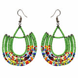 Maasai Bead Basket Dangle Earrings - Jedando - Flyclothing LLC