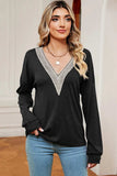 V-Neck Dropped Shoulder T-Shirt - Trendsi - Flyclothing LLC