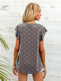 Round Neck Butterfly Sleeve Top - Trendsi - Flyclothing LLC