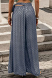 Printed Tied Wide Leg Pants - Trendsi