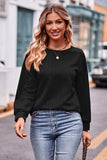 Round Neck Long Sleeve Tee - Trendsi - Flyclothing LLC