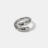 Titanium Steel Gold-Plated Bypass Ring - Trendsi - Flyclothing LLC