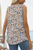 Printed Square Neck Curved Hem Tank - Trendsi