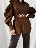 Geometric Buckle Elastic Wide Belt - Trendsi - Flyclothing LLC