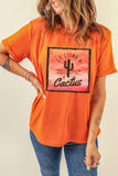 Go Climb A Cactus Slogan Graphic Tee Shirt - Trendsi