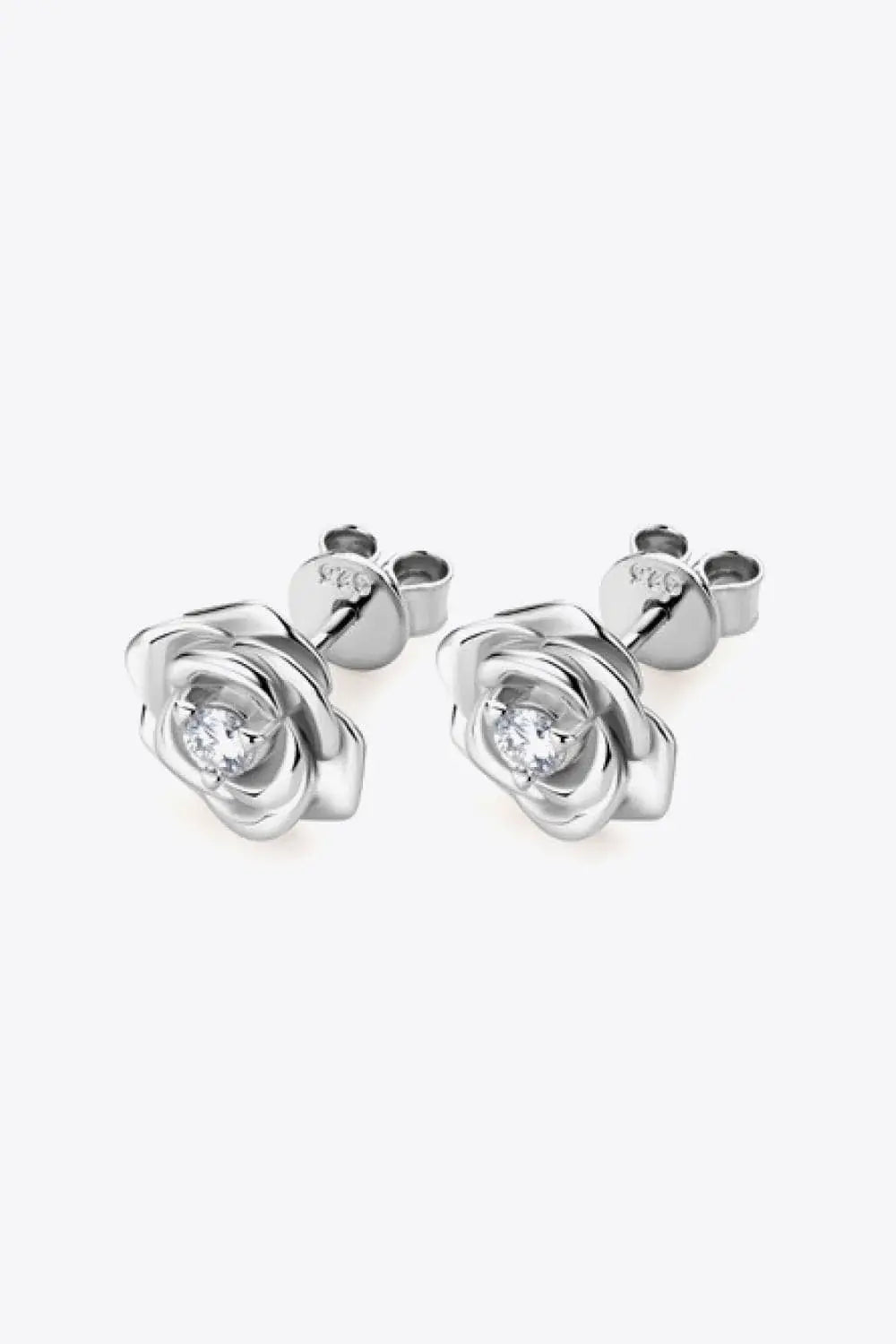 Moissanite Flower 925 Sterling Silver Earrings - Trendsi - Flyclothing LLC