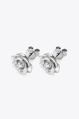 Moissanite Flower 925 Sterling Silver Earrings - Trendsi - Flyclothing LLC