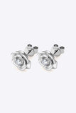 Moissanite Flower 925 Sterling Silver Earrings - Trendsi - Flyclothing LLC
