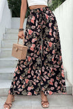 Floral Pull-On Wide Leg Pants - Trendsi - Flyclothing LLC