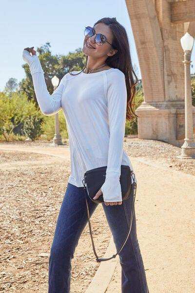 Basic Bae Full Size Round Neck Long Sleeve T-Shirt - Trendsi - Flyclothing LLC