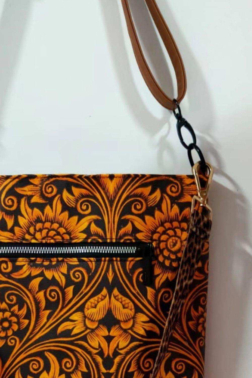 PU Leather Shoulder Bag with Tassel - Trendsi - Flyclothing LLC